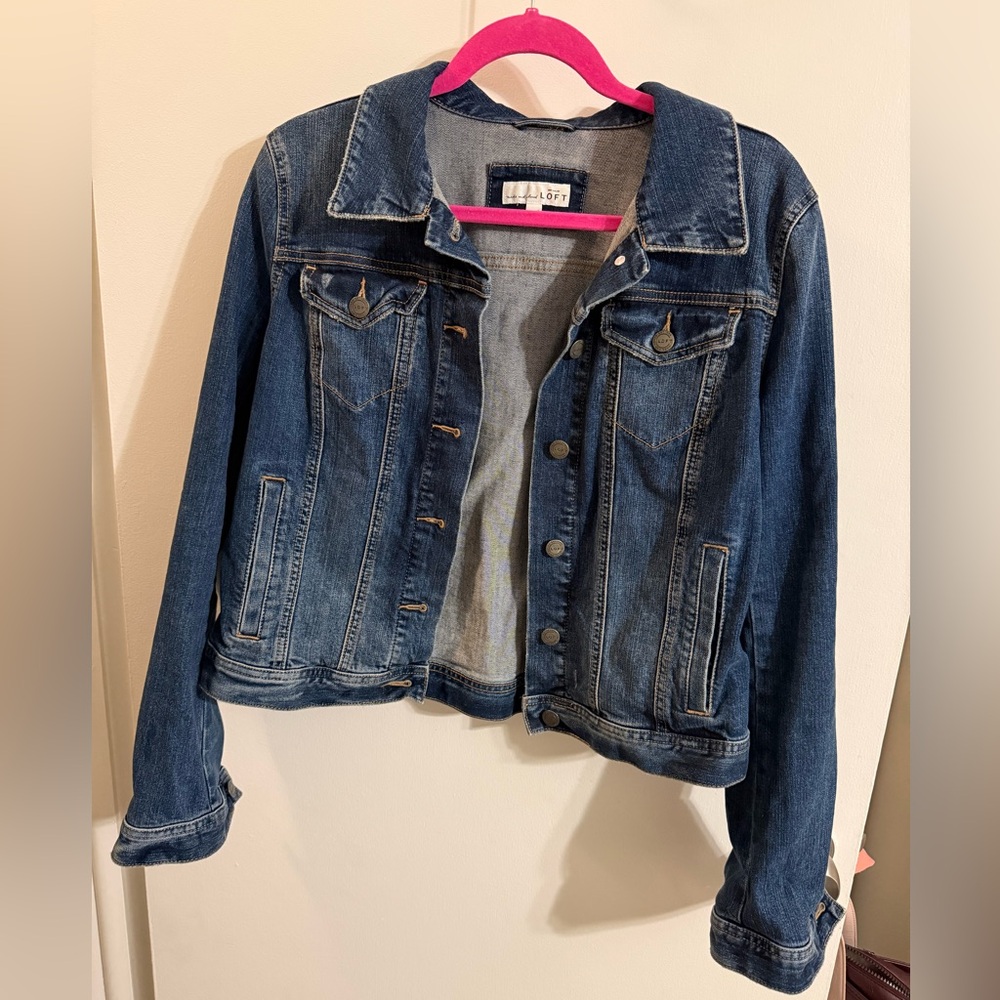 Ann Taylor LOFT Classic Blue Denim Jacket